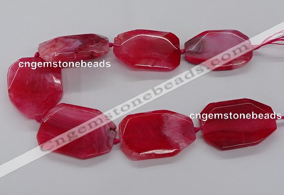 CNG3411 15.5 inches 38*50mm - 40*55mm faceted freeform agate beads