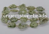 CNG3415 15.5 inches 18*25mm - 30*35mm freeform plated druzy agate beads