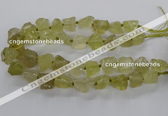 CNG3425 15.5 inches 15*20mm - 20*30mm nuggets lemon quartz beads