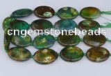 CNG3454 15.5 inches 30*40mm oval dragon veins agate beads