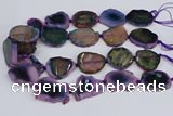 CNG3456 15.5 inches 20*30mm - 30*40mm freeform agate beads