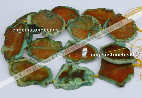 CNG3460 15.5 inches 35*40mm - 45*55mm freeform agate beads