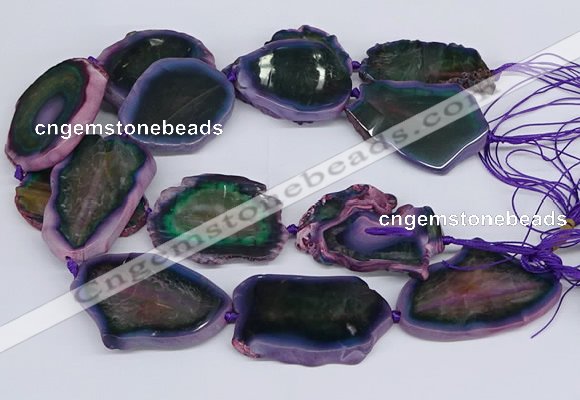 CNG3461 15.5 inches 35*40mm - 45*55mm freeform agate beads