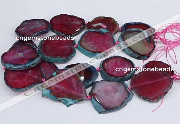 CNG3462 15.5 inches 35*40mm - 45*55mm freeform agate beads