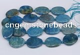 CNG3484 25*35mm - 30*40mm freeform chrysanthemum agate beads