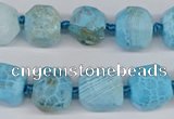 CNG3502 15.5 inches 12mm - 14mm faceted nuggets agate beads