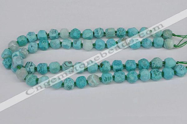 CNG3503 15.5 inches 12mm - 14mm faceted nuggets agate beads