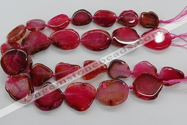 CNG3515 15.5 inches 20*25mm - 25*35mm freeform agate slab beads