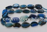 CNG3516 15.5 inches 20*25mm - 25*35mm freeform agate slab beads