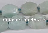 CNG3525 15.5 inches 13*18mm - 15*20mm faceted nuggets amazonite beads