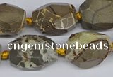 CNG3528 15.5 inches 13*18mm - 15*20mm faceted nuggets devil jasper beads