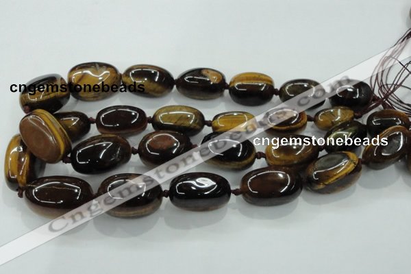 CNG353 15.5 inches 15*20mm - 20*35mm nuggets tiger eye beads