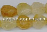 CNG3531 15.5 inches 12*16mm - 13*18mm faceted nuggets citrine beads