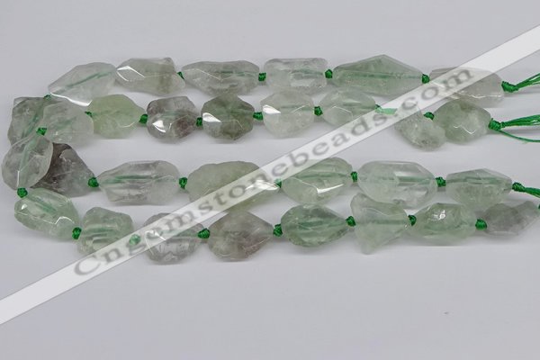 CNG3534 15.5 inches 15*20mm - 20*30mm freeform green quartz beads