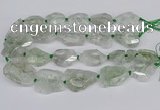 CNG3535 15.5 inches 25*30mm - 30*40mm freeform green quartz beads