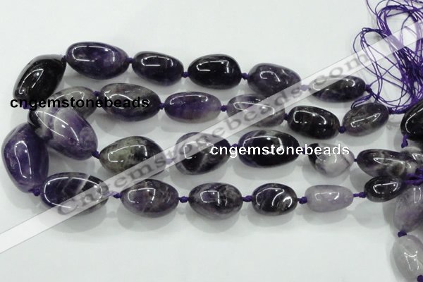 CNG354 15.5 inches 15*20mm - 25*35mm nuggets amethyst beads