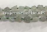 CNG3546 15*20mm - 20*25mm nuggets plated rough white crystal beads