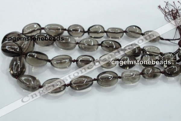 CNG355 15.5 inches 15*20mm - 25*30mm nuggets smoky quartz beads