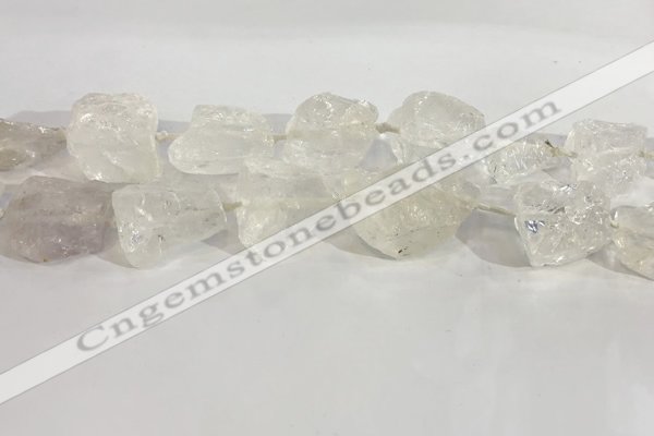 CNG3558 15.5 inches 18*20mm - 25*30mm nuggets rough white crystal beads