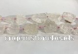 CNG3559 15.5 inches 18*20mm - 25*30mm nuggets rough rose quartz beads