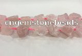 CNG3560 15.5 inches 18*20mm - 25*30mm nuggets rough rose quartz beads