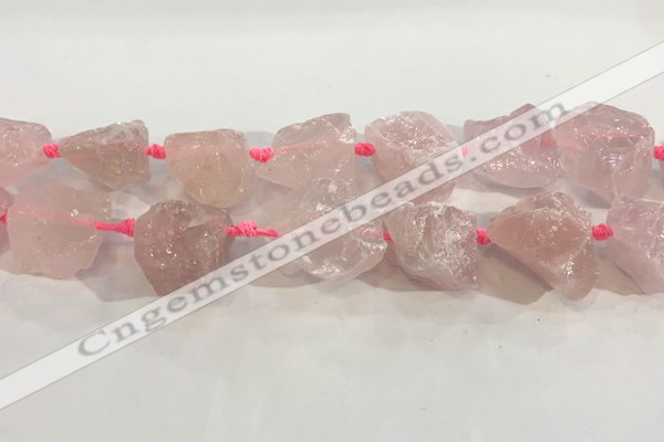 CNG3560 15.5 inches 18*20mm - 25*30mm nuggets rough rose quartz beads