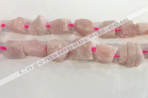 CNG3561 15.5 inches 18*20mm - 25*30mm nuggets rough rose quartz beads