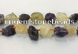 CNG3577 18*20mm - 25*30mm nuggets rough mixed quartz beads