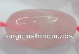 CNG358 15.5 inches 25*40mm - 40*60mm nuggets rose quartz beads