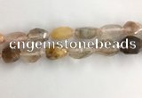 CNG3584 15*25mm - 20*35mm faceted nuggets mixed rutilated quartz beads