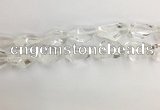 CNG3593 15*25mm - 20*35mm faceted nuggets white crystal beads