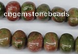 CNG36 15.5 inches 11*15mm nuggets unakite gemstone beads