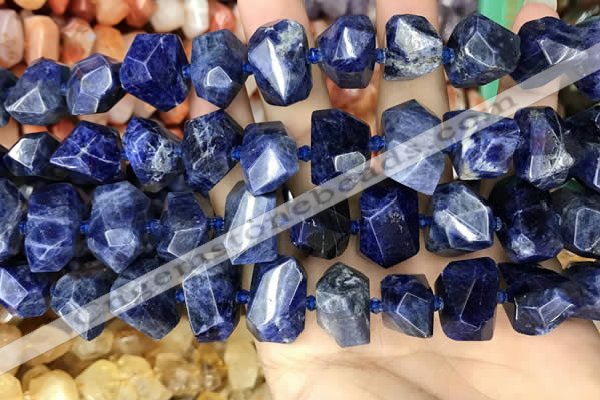 CNG3612 15.5 inches 13*20mm - 15*24mm faceted nuggets sodalite beads