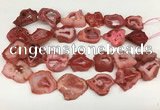 CNG3640 15.5 inches 22*30mm - 30*40mm freeform druzy agate beads