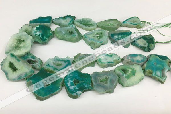 CNG3642 15.5 inches 22*30mm - 30*40mm freeform druzy agate beads