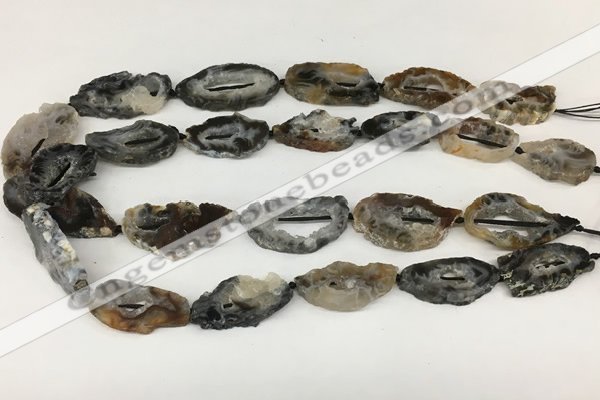 CNG3643 15.5 inches 22*30mm - 30*40mm freeform druzy agate beads