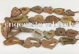 CNG3647 15.5 inches 22*30mm - 30*40mm freeform plated druzy agate beads