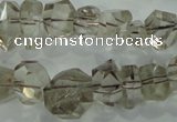 CNG366 15.5 inches 10*20mm faceted nuggets smoky quartz beads