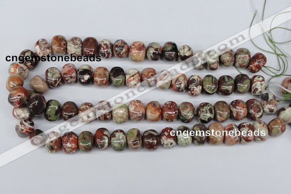 CNG37 15.5 inches 11*15mm nuggets rainforest agate gemstone beads