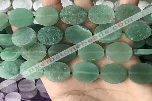 CNG3706 15.5 inches 15*20mm oval rough green aventurine beads