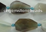 CNG375 15.5 inches 15*20mm – 20*35mm faceted nuggets agate beads