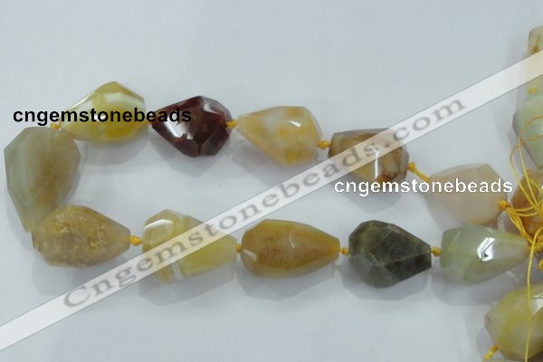 CNG378 15.5 inches 18*22mm – 25*38mm faceted nuggets agate beads