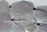 CNG380 15.5 inches 22*30mm faceted nuggets amethyst beads