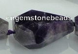 CNG381 15.5 inches 22*35mm – 35*50mm faceted nuggets amethyst beads