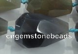 CNG382 15.5 inches 18*24mm – 25*38mm faceted nuggets grey agate beads