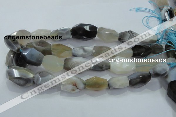 CNG395 15.5 inches 15*25mm – 22*30mm faceted nuggets agate beads