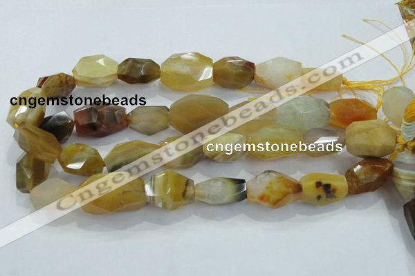 CNG396 15.5 inches 15*25mm – 22*30mm faceted nuggets agate beads