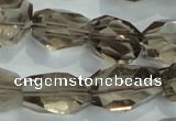 CNG401 15.5 inches 15*20mm faceted nuggets smoky quartz beads