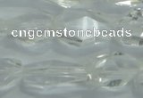 CNG402 15.5 inches 15*20mm faceted nuggets white crystal beads