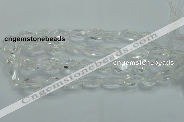 CNG402 15.5 inches 15*20mm faceted nuggets white crystal beads